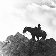 Cover image of Elliott Barnes and horse "Grace" on Badger Pass