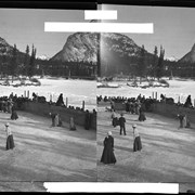Cover image of Ladies' hockey on the Bow River at Banff