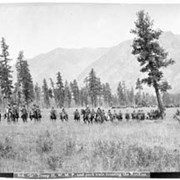 Cover image of 808. 'D' Troop N.W.M.P. and pack train crossing the Rockies