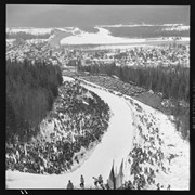 Cover image of Revelstoke.  Ski Jumping.  March 1958.