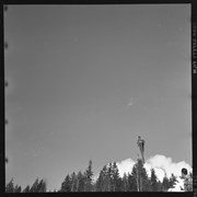 Cover image of Revelstoke.  Ski Jumping.  March 1958.