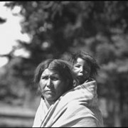 Cover image of Susan Lefthand and baby, Stoney First Nation