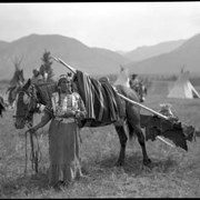 Cover image of Unknown woman with horse and travois