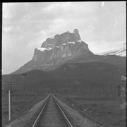 Cover image of 64. Mt. Eisenhower and railroad : [Castle Mountain]