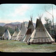 Cover image of [First Nations camp at foot of Cascade Mountain Banff Indian Days]
