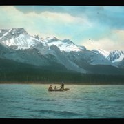 Cover image of At the lower end of Maligne Lake