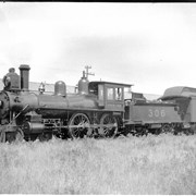 Cover image of Pacific Express waiting for Atlantic Express near Medicine Hat (No.9). 7/l/94