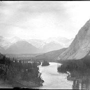 Cover image of Bow River and Mt. Inglesmaldie from band stand, Banff (No.20). 7/5/94