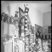 Cover image of Collection of [Indigenous] totem poles in museum, Victoria (No.96). 7/25/94