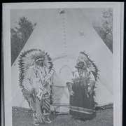 Cover image of 2 Indians by teepee. -- [ca.1940]