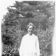 Cover image of [Portrait of Catharine Robb Whyte in garden]