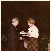 Cover image of [Catharine Whyte receiving the Alberta Achievement Award from Peter Lougheed]