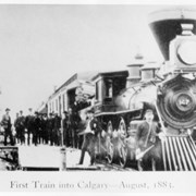 Cover image of First Train into Calgary - August, 1883