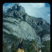 Cover image of Cascade Mountains with tipis at Banff Indian Days
