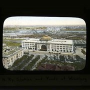 Cover image of C.N.Ry [Canadian National Railway] Station and Yards at Winnipeg - Canadian scenes