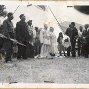 Cover image of (L-R) Tom Snow (Chuga), Isaac Twoyoungmen, Judas Hunter, Phil Moore, Pearl Moore, Enos Hunter