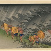 Cover image of Sudden Shower at Shono, from the Fifty-three Stations of the Tokaido
