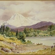 Cover image of Mount Baker from B.C. Coast, Olympic Range, Siwash Indian Boat