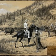 Cover image of Lady Minto and Cowboy in National Park, Banff, Canada