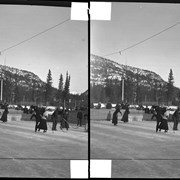 Cover image of Mixed hockey on the Bow River at Banff