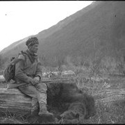 Cover image of Elliott Barnes with bear skins