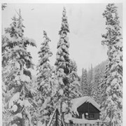 Cover image of 1054. Snow scene at the Glacier House, Selkirks