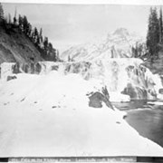Cover image of 681. Falls on the Kicking Horse, Leanchoile, 103 ft. high, Winter