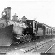 Cover image of 705. C.P.R. Engine 316 and train at Donald, B.C.