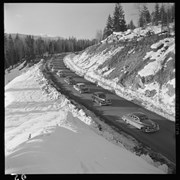 Cover image of Revelstoke.  Ski Jumping.  March 1958.