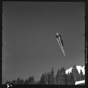 Cover image of Revelstoke.  Ski Jumping.  March 1958.