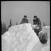 Cover image of PPCLI winter training, Spray Valley, Banff. -- 1956, March
