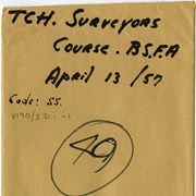 Cover image of TCH. [Trans Canada Highway] Surveyors Course; B.S.F.A. [Banff School of Fine Arts]; April 13, 1957