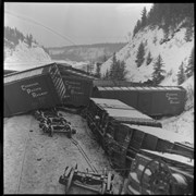 Cover image of C.P.R. [Canadian Pacific Railway] Train Wreck, 1960