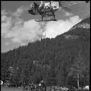 Cover image of First demonstration helicopter slinging Alouette- Jim Davies