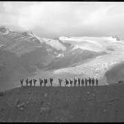 Cover image of 549. ACC camp, Yoho, birdseye view of Yoho Glacier, E-61