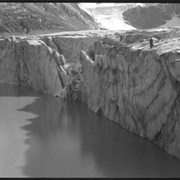Cover image of Lake of the Hanging Glacier, figure on ice wall