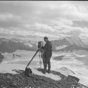 Cover image of Byron Harmon & icefield from Mount Bryce, Columbia Icefield trip