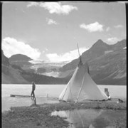 Cover image of Bow Lake with teepee, Columbia Icefield trip
