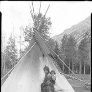 Cover image of Mrs. John Powderface and child, Stoney First Nation