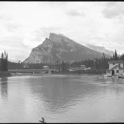 Cover image of Bow River bridge, Mount Rundle