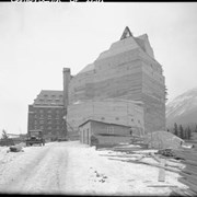 Cover image of Construction of Banff Springs Hotel