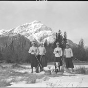 Cover image of Banff Winter Carnival, lady curlers