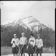 Cover image of Banff Winter Carnival, rink of lady curlers