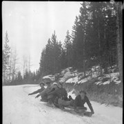 Cover image of Banff Winter Carnival, boys sleighing