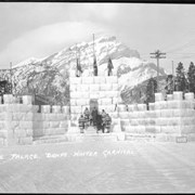 Cover image of Banff Winter Carnival, ice palace on Banff Avenue