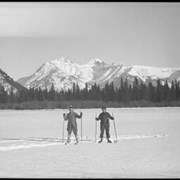 Cover image of Mr. & Mrs. Harmon on skis
