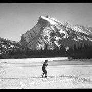 Cover image of Mt. Rundle, skier