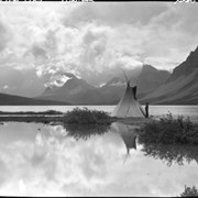 Cover image of Trip to Columbia Icefield, Bow Lake teepee / Lewis Freeman