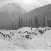 Cover image of Snowslide, CPR, glacier, glass sheet film