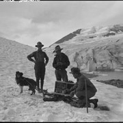 Cover image of Trip to Columbia Icefield, with radio set on the Icefield